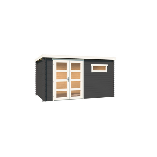 LASITA MAJA Gartenhaus »Augusta«, BxHxT:  400 x 216,6 x 230 cm (Außenmaße inkl. Dachüberstand),  Holz - grau |  Fichte  |  8,4 m²