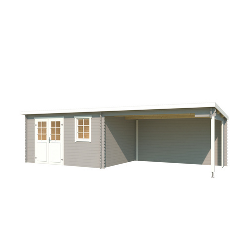 LASITA MAJA Gartenhaus »Reno«, BxHxT:  780 x 210,9 x 313,9 cm (Außenmaße inkl. Dachüberstand),  Holz - grau |  Fichte