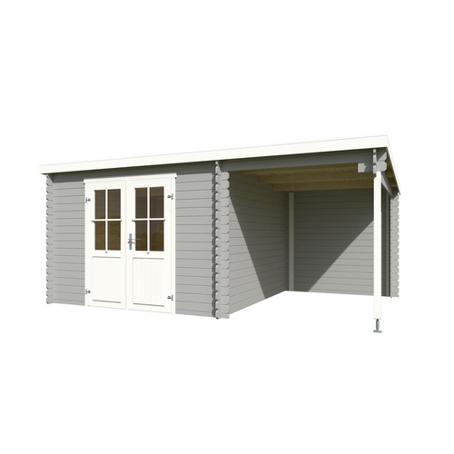 LASITA MAJA Gartenhaus »Tampa«, BxHxT:  302 x 210,9 x 319 cm (Außenmaße inkl. Dachüberstand),  Holz - grau |  Fichte  |  8,2 m²