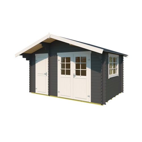 LASITA MAJA Gartenhaus »Keila«, BxHxT:  426,6 x 256,5 x 340 cm (Außenmaße inkl. Dachüberstand),  Holz - grau |  Fichte  |  9,15 m²