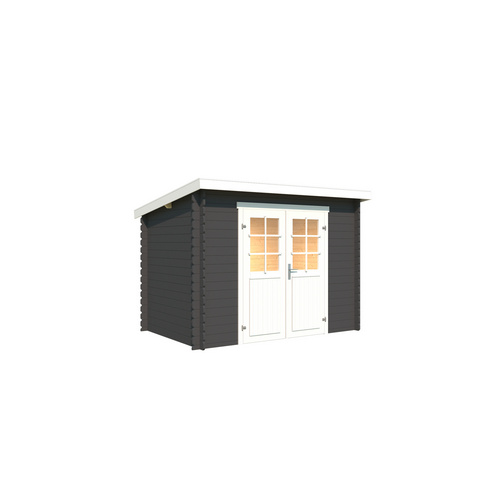 LASITA MAJA Gartenhaus »San Jose«, BxHxT:  295 x 210,9 x 213,1 cm (Außenmaße inkl. Dachüberstand),  Holz - grau |  Fichte  |  4,56 m²