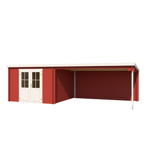 LASITA MAJA Gartenhaus »St. Louis«, BxHxT:  302 x 210,9 x 319 cm (Außenmaße inkl. Dachüberstand),  Holz - rot |  Fichte  |  8,2 m²