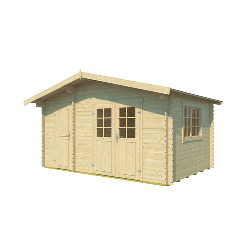 LASITA MAJA Gartenhaus »Keila«, BxHxT:  475,9 x 256,5 x 350 cm (Außenmaße inkl. Dachüberstand),  Holz - beige |  Fichte  |  ...
