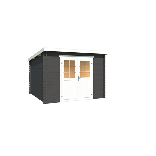 LASITA MAJA Ferienhaus »San Jose«, BxHxT:  295 x 210,9 x 313,9 cm (Außenmaße inkl. Dachüberstand),  Holz - grau |  Fichte  |  7,26 m²