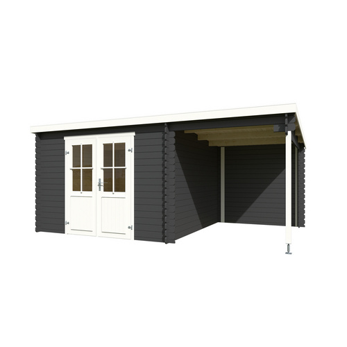 LASITA MAJA Gartenhaus »Tampa«, BxHxT:  302 x 210,9 x 319 cm (Außenmaße inkl. Dachüberstand),  Holz - grau |  Fichte  |  8,2 m²