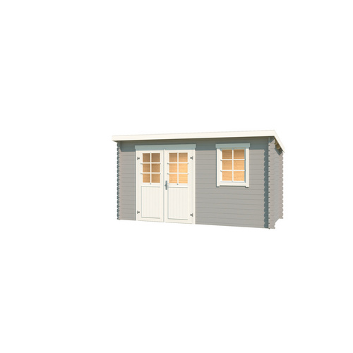 LASITA MAJA Gartenhaus »Amira«, BxHxT:  400 x 210,9 x 213,1 cm (Außenmaße inkl. Dachüberstand),  Holz - grau |  Fichte  |  6,34 m²