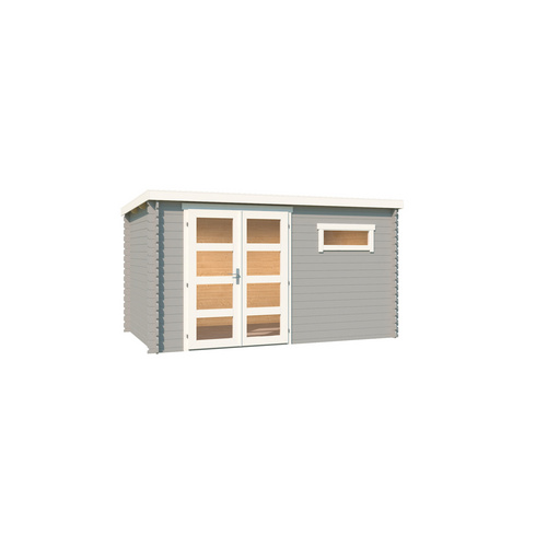 LASITA MAJA Gartenhaus »Augusta«, BxHxT:  400 x 216,6 x 230 cm (Außenmaße inkl. Dachüberstand),  Holz - grau |  Fichte  |  8,4 m²