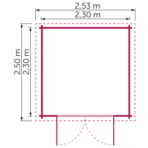 Mr. GARDENER Gartenhaus »Sydney 1«, Holz, BxHxT: 253 x 211 x 230 cm (Außenmaße inkl. Dachüberstand) - beige