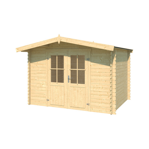 LASITA MAJA Gartenhaus »Baltimore«, BxHxT:  324 x 222,3 x 290 cm (Außenmaße inkl. Dachüberstand),  Holz - beige |  Fichte  |  6,43 m²