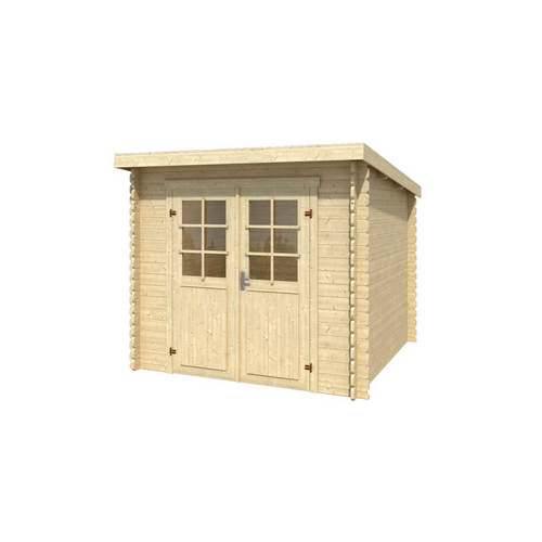 LASITA MAJA Gartenhaus »Indi«, BxHxT:  250 x 210,9 x 213,1 cm (Außenmaße inkl. Dachüberstand),  Holz - beige |  Fichte  |  3,8 m²