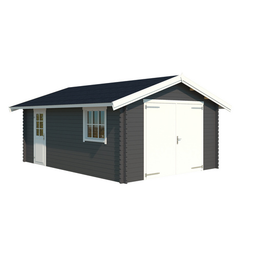 LASITA MAJA Gartenhaus »Yarik«, BxHxT:  473,7 x 273,6 x 583 cm (Außenmaße inkl. Dachüberstand),  Holz - grau |  Fichte  |  19,79 m²