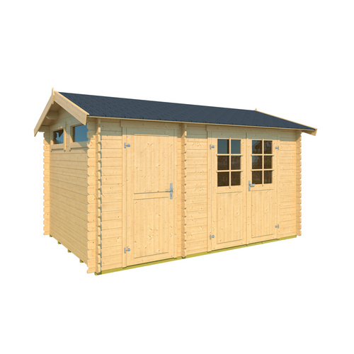 LASITA MAJA Ferienhaus »William«, BxHxT:  420 x 239,4 x 288,8 cm (Außenmaße inkl. Dachüberstand),  Holz - beige |  Fichte  |  9,15 m²