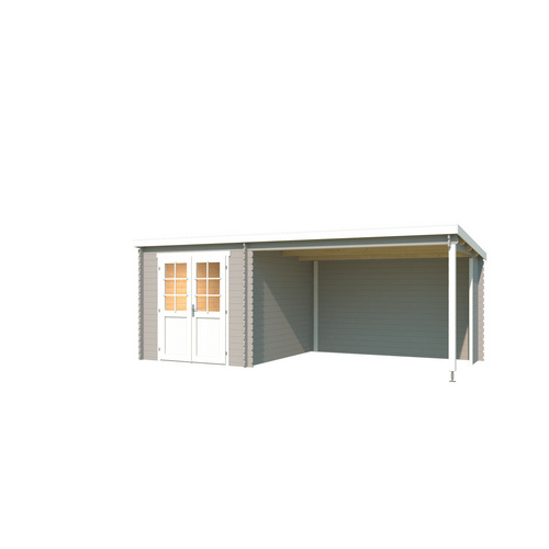 LASITA MAJA Gartenhaus »Saint Paul«, BxHxT:  240 x 222,3 x 303,9 cm (Außenmaße inkl. Dachüberstand),  Holz - grau |  Fichte  |  15,74 m²
