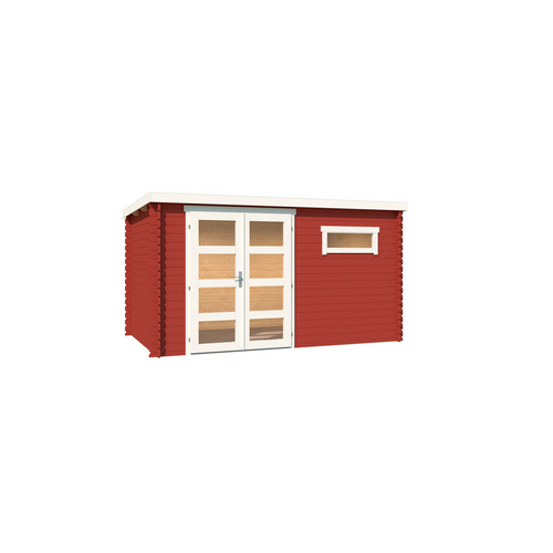 LASITA MAJA Gartenhaus »Augusta«, BxHxT:  400 x 216,6 x 230 cm (Außenmaße inkl. Dachüberstand),  Holz - rot |  Fichte  |  8,4 m²