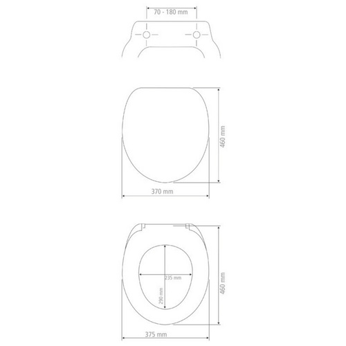 Thumbnail - WENKO WC-Sitz »Vorno neo«, Breite: 370 mm, oval, Duroplast - grau