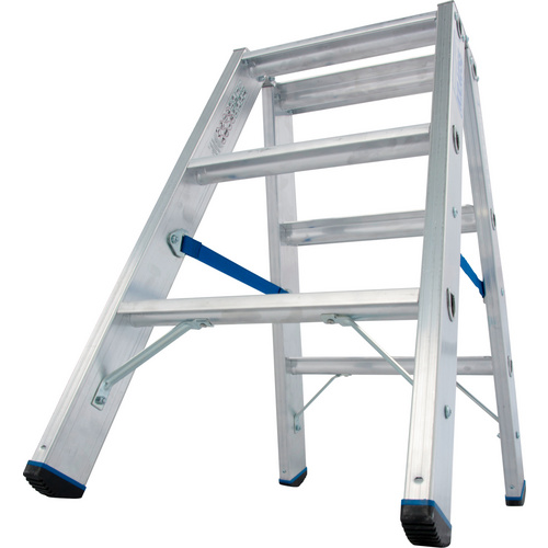 Thumbnail - KRAUSE Doppelleiter »STABILO«, Anzahl Stufen: 2, aus Aluminium - silberfarben