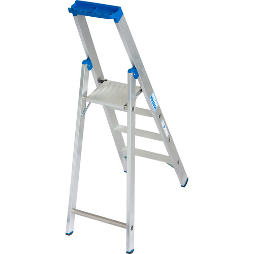 Thumbnail - KRAUSE Stufen-Stehleiter »STABILO«, 4 Sprossen, Aluminium - silberfarben