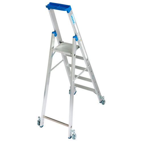 Thumbnail - KRAUSE Stufen-Stehleiter »STABILO«, 5 Sprossen, Aluminium - silberfarben