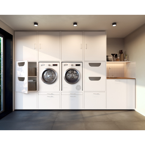 Thumbnail - Waschturm Einsatztür »WSGN087«, BxHxT: 62,5 x 86,4 x 52 cm - weiss