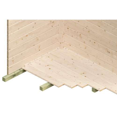 SKANHOLZ Gartenhaus »Utrecht«, BxHxT: 520 cm x 303 cm x 440 (Außenmaße inkl. Dachüberstand) - beige |  Fichte  |  17,48 m²