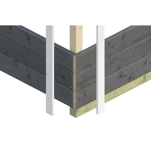 SKANHOLZ Gartenhaus »Utrecht«, BxHxT: 520 cm x 303 cm x 440 (Außenmaße inkl. Dachüberstand) - grau |  Fichte  |  17,48 m²