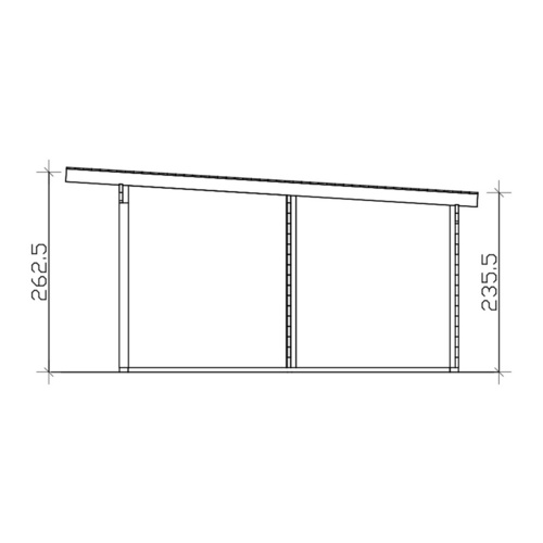 SKANHOLZ Gartenhaus »Arnheim«, BxHxT: 720 cm x x 539 (Außenmaße inkl. Dachüberstand) - beige |  Fichte  |  29,75 m²