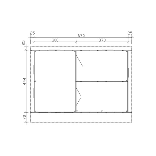 SKANHOLZ Ferienhaus »Arnheim«, BxHxT: 720 cm x x 539 (Außenmaße inkl. Dachüberstand) - grau |  Fichte  |  29,75 m²