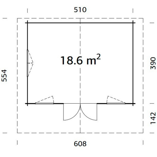 PALMAKO Gartenhaus aus Holz »Helena« (RABATT 10%) | Restposten 10% Rabatt