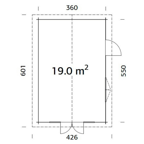 Thumbnail - PALMAKO Blockbohlenhaus »Irene«, Holz, BxHxT: 426 x 276 x 598 cm (Außenmaße inkl. Dachüberstand) - braun