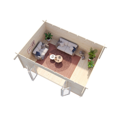 PALMAKO Gartenhaus »Lea«, Aufstellmaße BxTxH: 578 x 451 x 249 cm, lackiert, Holz - grau |  Fichte