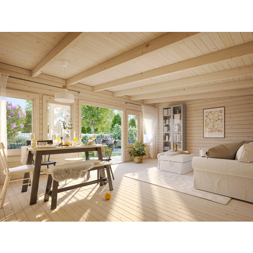 Thumbnail - PALMAKO Gartenhaus »Lisa«, Aufstellmaße BxTxH: 578 x 447 x 234 cm, lackiert, Holz - grau