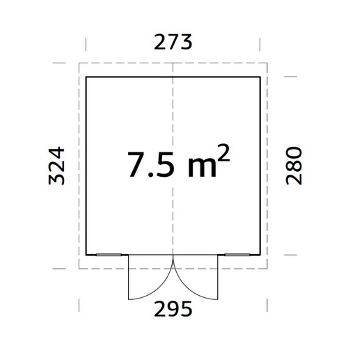 PALMAKO Gerätehaus »Dan«, Aufstellmaße BxTxH: 295 x 324 x 220 cm, lackiert, Holz - grau |  Fichte