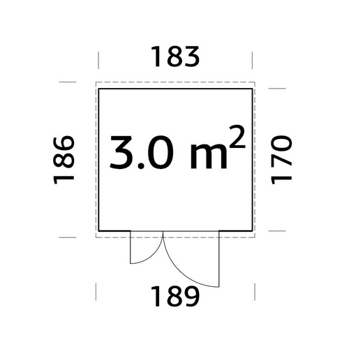 Thumbnail - PALMAKO Gerätehaus »Leif«, Aufstellmaße BxTxH: 189 x 186 x 230 cm, lackiert, Holz - grau