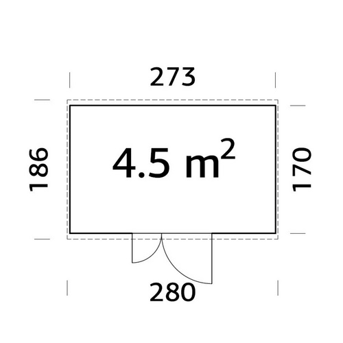 PALMAKO Elementhaus »Leif«, Holz, BxHxT: 280 x 230 x 170 cm (Außenmaße inkl. Dachüberstand) - braun |  Fichte  |  4,6 m²