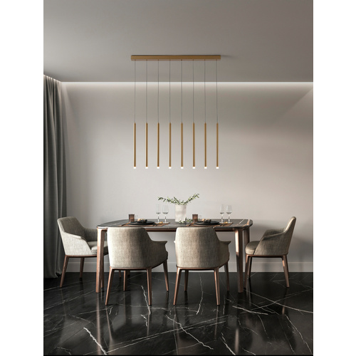 Thumbnail - NOVA LUCE Pendelleuchte »Trimle «, LED, 21 W, Höhe: 180 cm, goldfarben