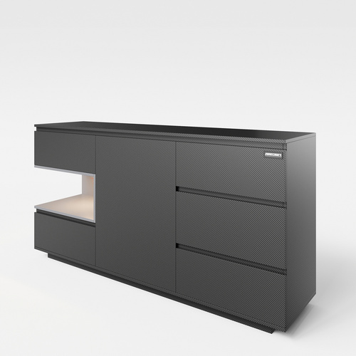 PHOENIX Sideboard »MINECRAFT«, BxHxT: 160 x 80 x 40 cm - schwarz - Bild 4