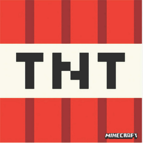 PHOENIX Teppich »MINECRAFT«, TNT Motiv, LxB: 120 x 120 cm - bunt