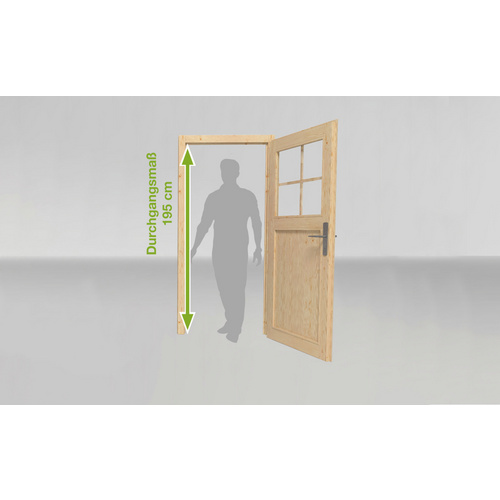 Thumbnail - WEKA Gartenhaus »213 Plus Gr.1 B«, Holz, BxT: 584 x 238 cm (Außenmaße inkl. Dachüberstand) - rot