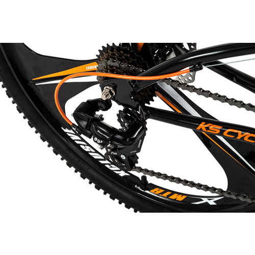 Thumbnail - Mountainbike »Bliss«, 21 Gänge, Reifengröße: 26", schwarz/orange - schwarz | orange