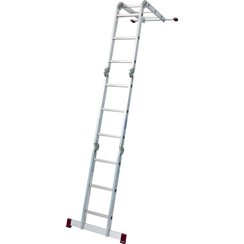 Thumbnail - KRAUSE Gelenkleiter »CORDA«, 12 Sprossen, aluminium - silberfarben