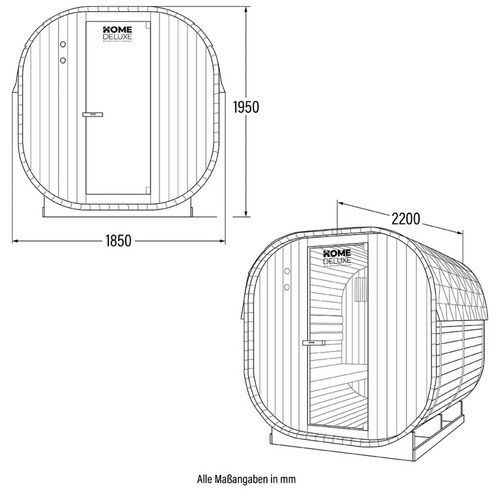 HOME DELUXE Sauna »CUBE XL«, holzfarbe...