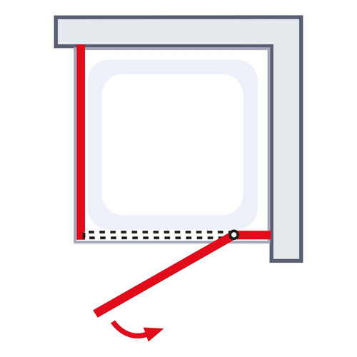 Thumbnail - SCHULTE Eckdusche »MasterClass«, chromoptik, 90x90 cm, Tür rechts - silberfarben