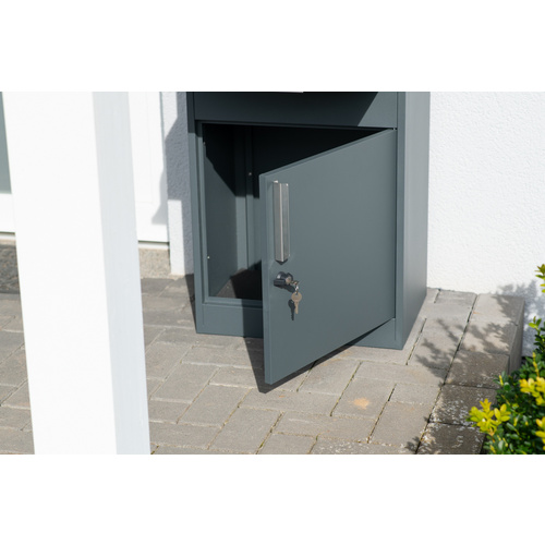 Thumbnail - Westmann Paketkasten »Pedro«, BxHxT: 50 x 112 x 37 cm, anthrazit, Stahl - grau