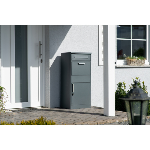 Thumbnail - Westmann Paketkasten »Pedro«, BxHxT: 50 x 112 x 37 cm, anthrazit, Stahl - grau