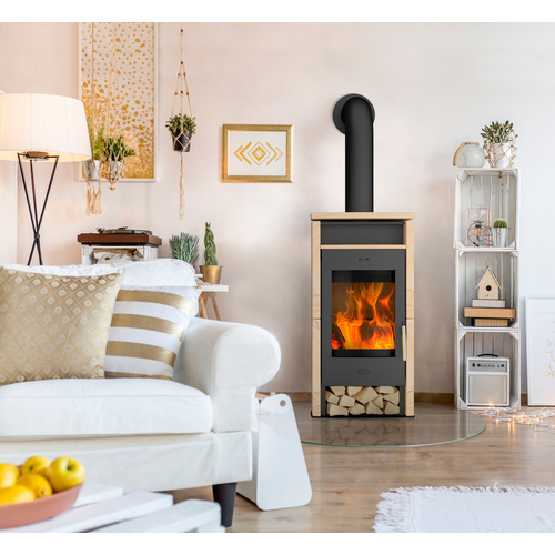 FIREPLACE Kaminofen »Santiago«, Sandstein, 6 kW - schwarz (Rabatt: 7 %)