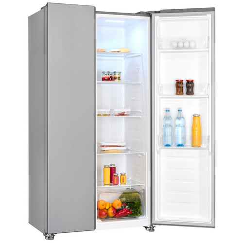 Thumbnail - Exquisit Vollraumkühlschrank »SBS46-040E«, BxHxL: 900 cm x 1770 cm x 590 cm, 442 l, edelstahlfarben - silberfarben