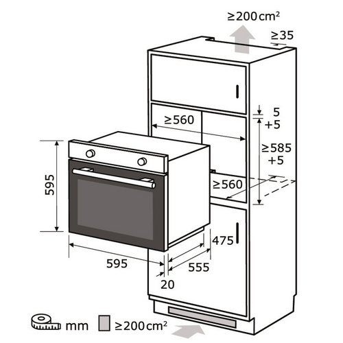 Thumbnail - Exquisit Einbau-Backofen »EBEP697-H-030«, 70 l, metall, schwarz
