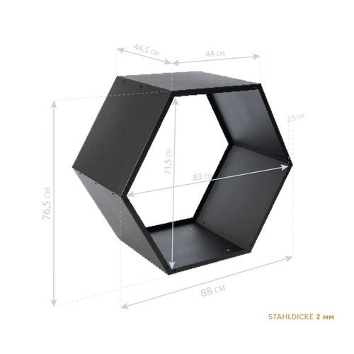 Westmann Kaminholzregal »Biene«, BxHxT: 88 x 76,5 x 44,5 cm, Stahl - schwarz (Rabatt: 16 %)