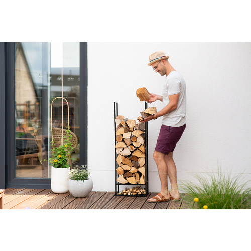 Thumbnail - Westmann Kaminholzregal »Porthos«, BxHxT: 40 x 120 x 20 cm, Stahl - schwarz