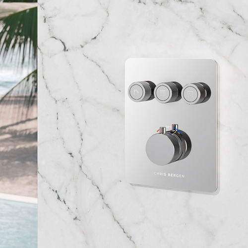 Thumbnail - Chris Bergen Duschsystem Unterputz „Aquatronic", chrom - silberfarben